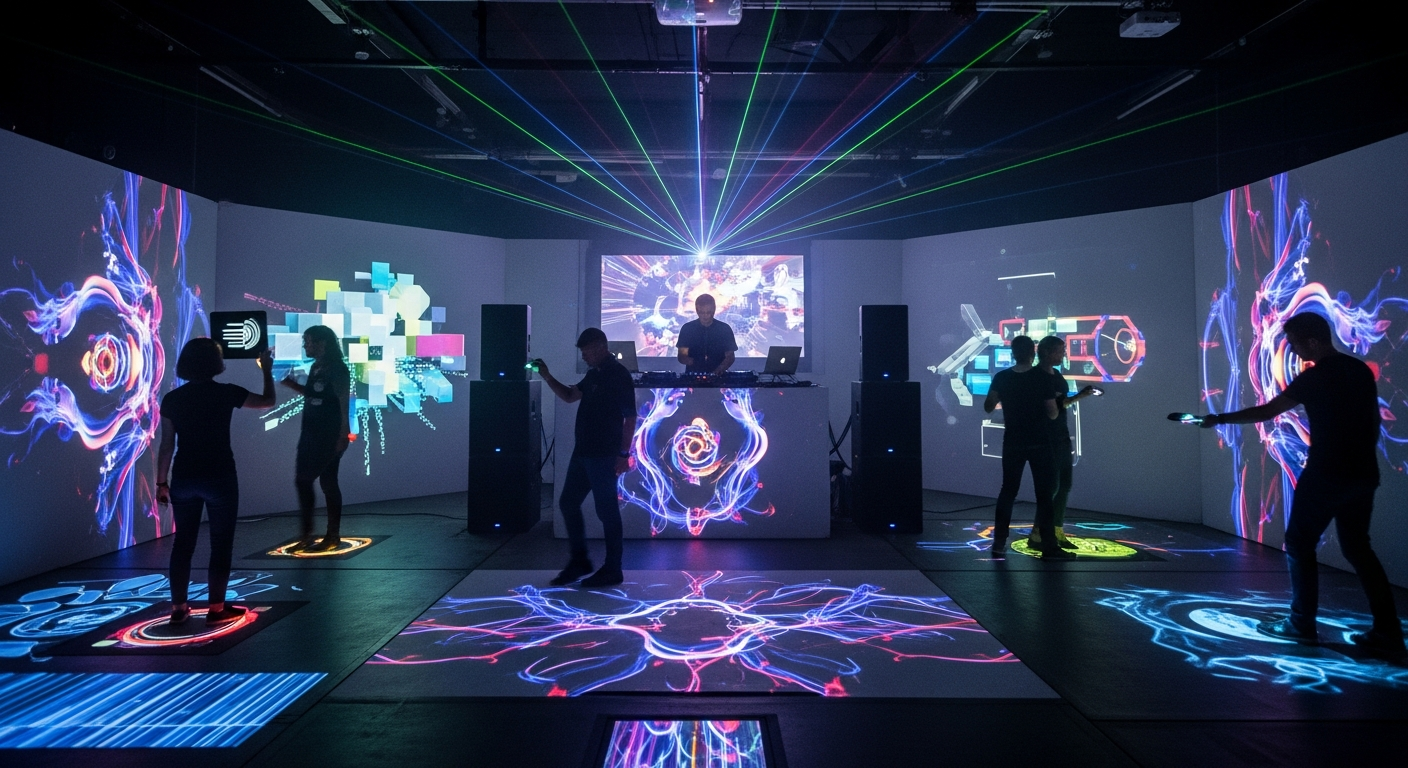 “Play + Draw”: An Interactive Installation and Scenography